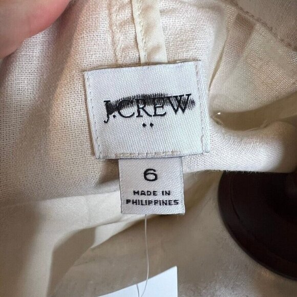 J.Crew $158 Relaxed Linen Blend Blazer Dusty Ivory Size 6 BY938 - Picture 9 of 9